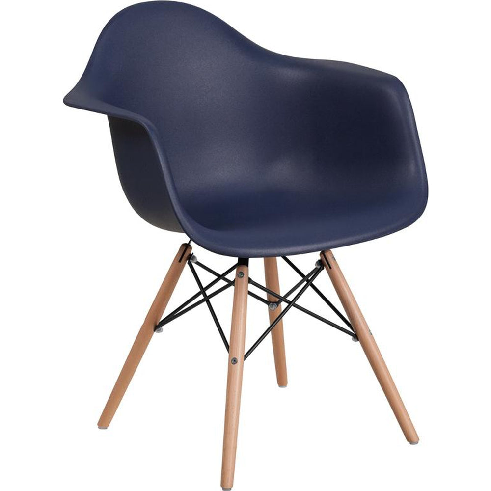 Elon series plastic chair deals with wooden legs