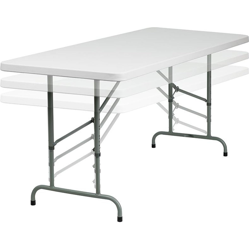 6 ft adjustable height deals folding table