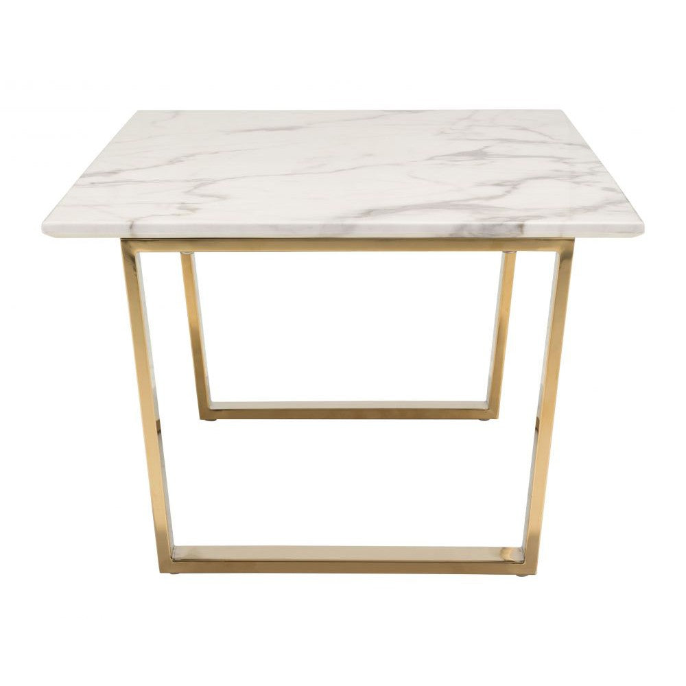 Atlas Coffee Table White & Gold