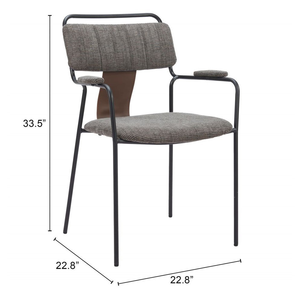 Couva Upholstered Metal Dining Chair