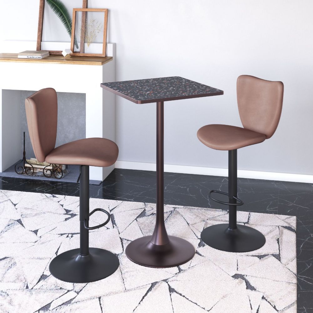 Elevate Upholstered Metal Bar Stool