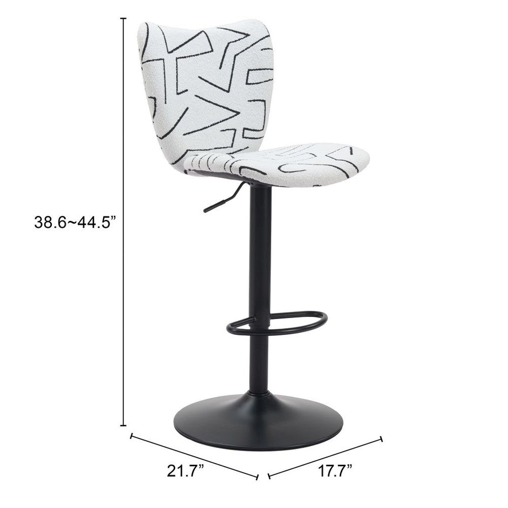 Elevate Upholstered Metal Bar Stool