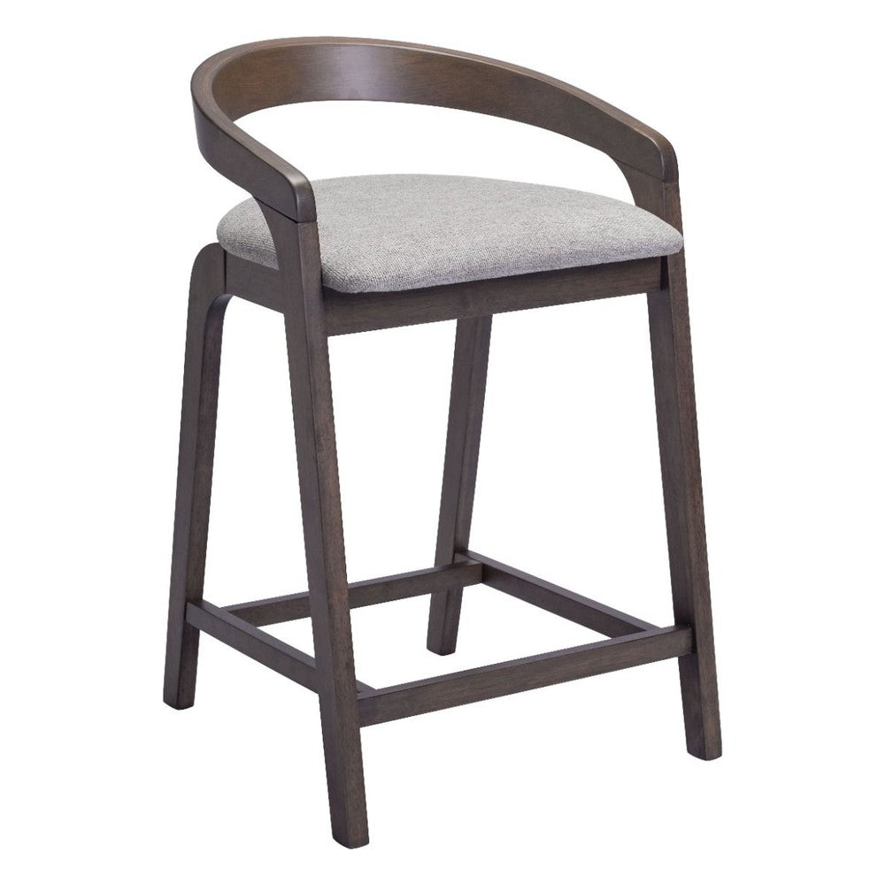 Troy Wood Upholstered Counter Stool