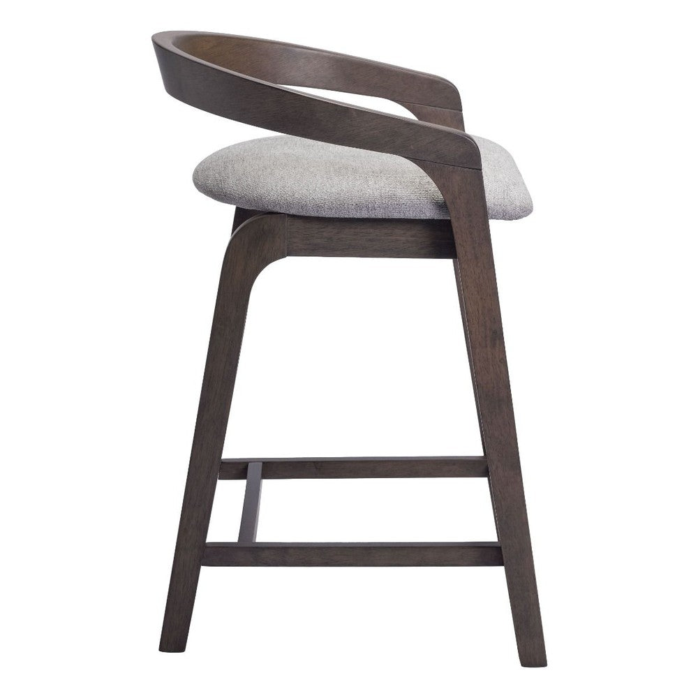 Troy Wood Upholstered Counter Stool