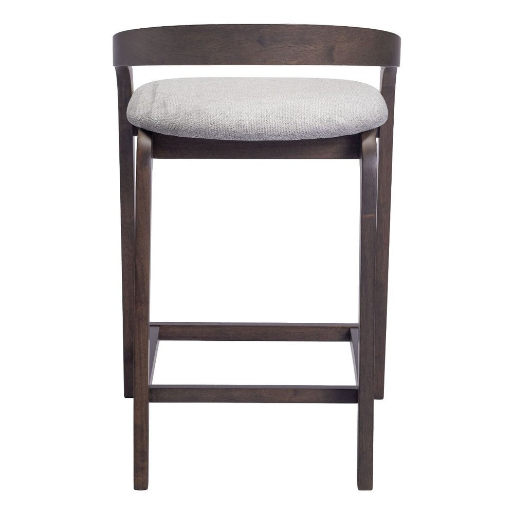 Troy Wood Upholstered Counter Stool