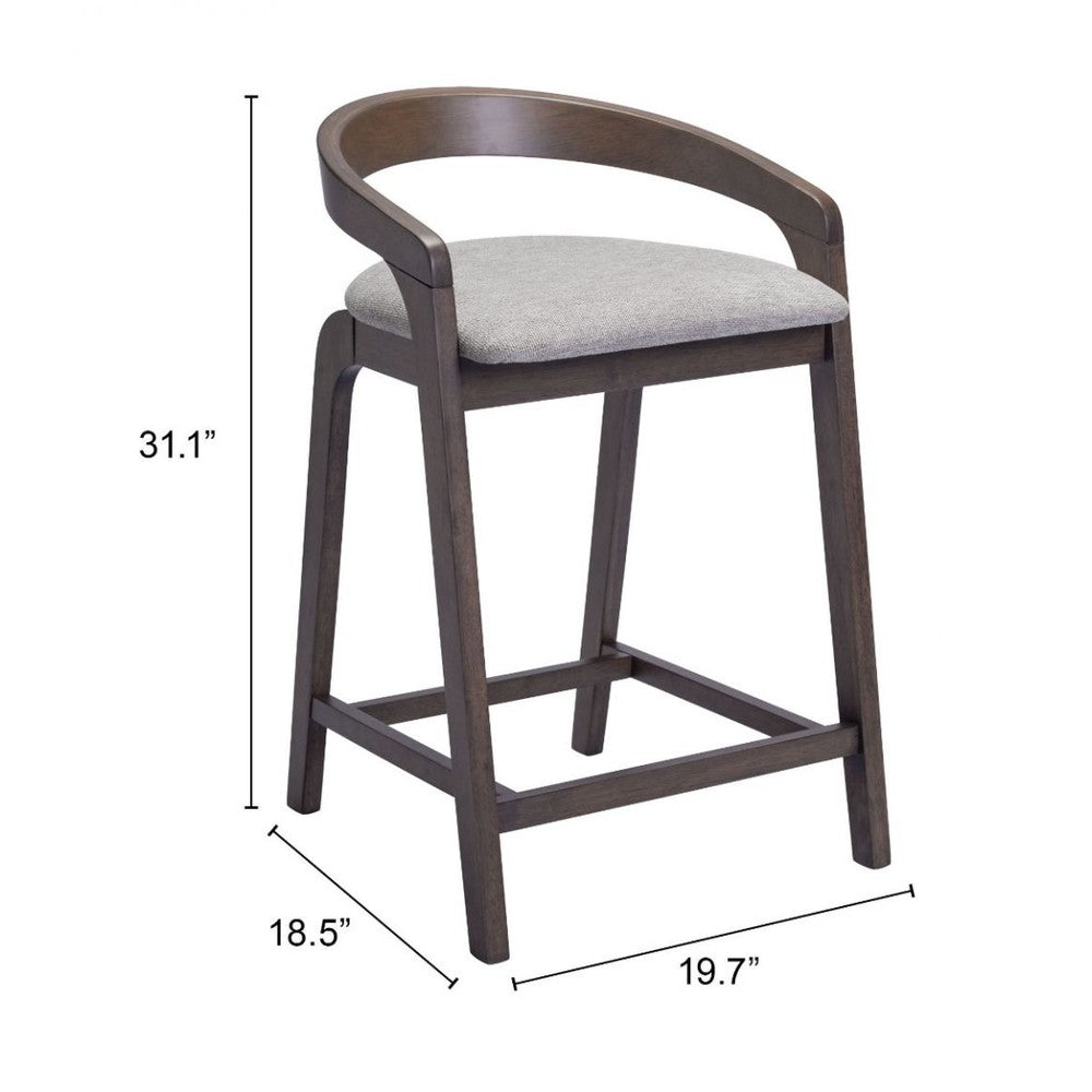 Troy Wood Upholstered Counter Stool