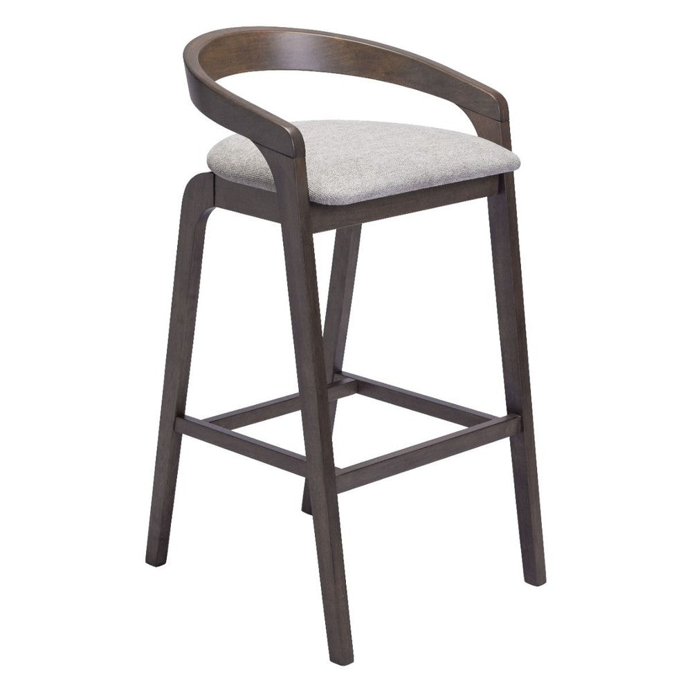 Troy Wood Upholstered Bar Stool