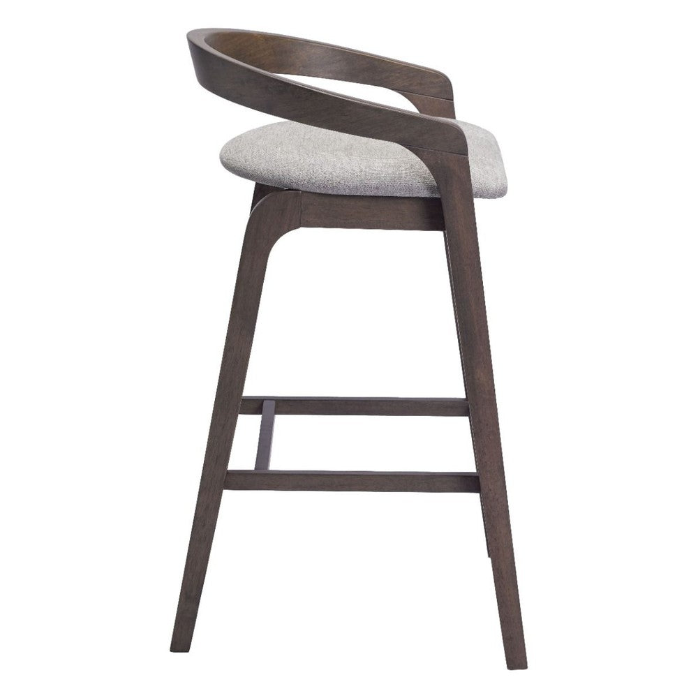 Troy Wood Upholstered Bar Stool