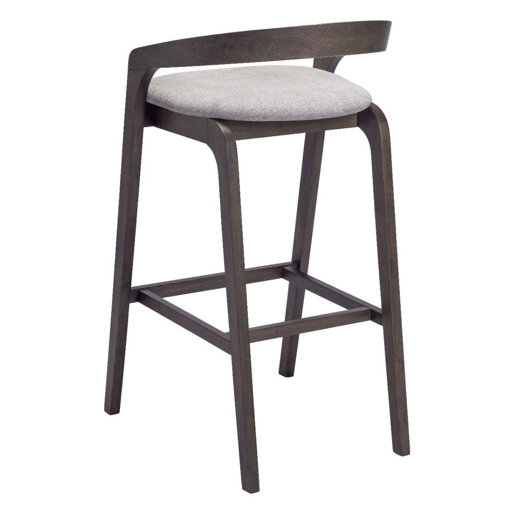 Troy Wood Upholstered Bar Stool