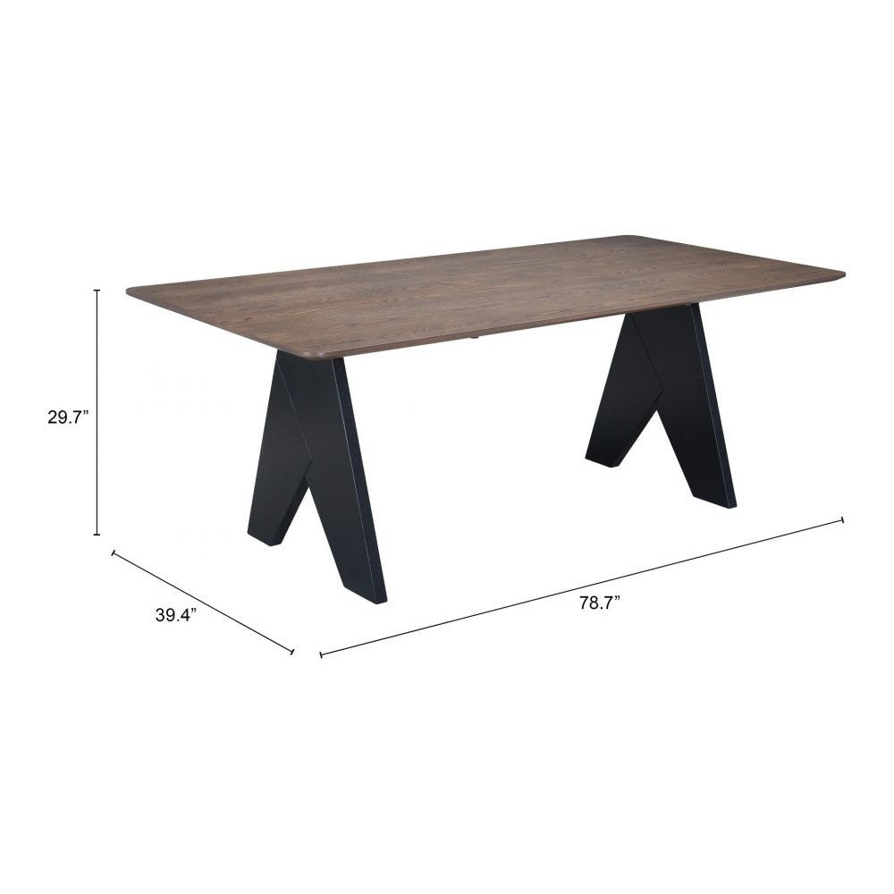 Lisse Rectangular Dining Table Espresso