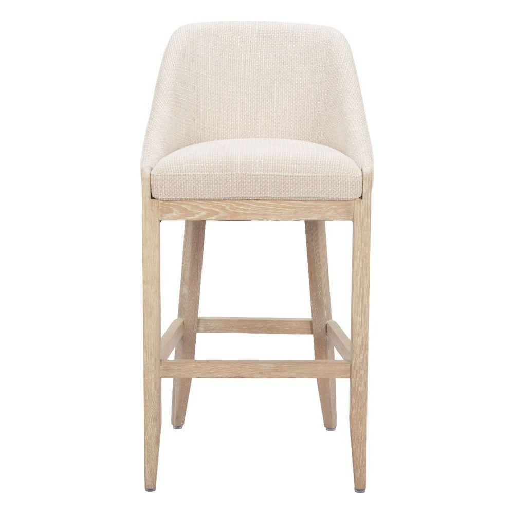 Calmo Upholstered Wood Bar Stool