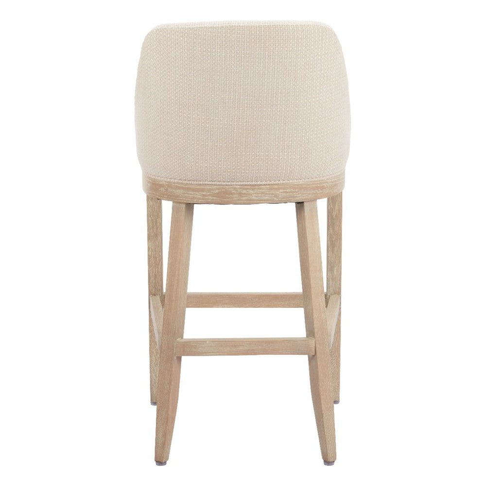 Calmo Upholstered Wood Bar Stool