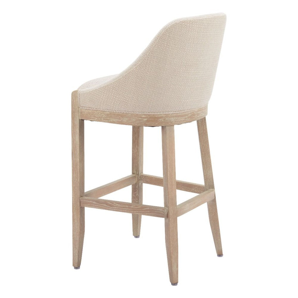 Calmo Upholstered Wood Bar Stool