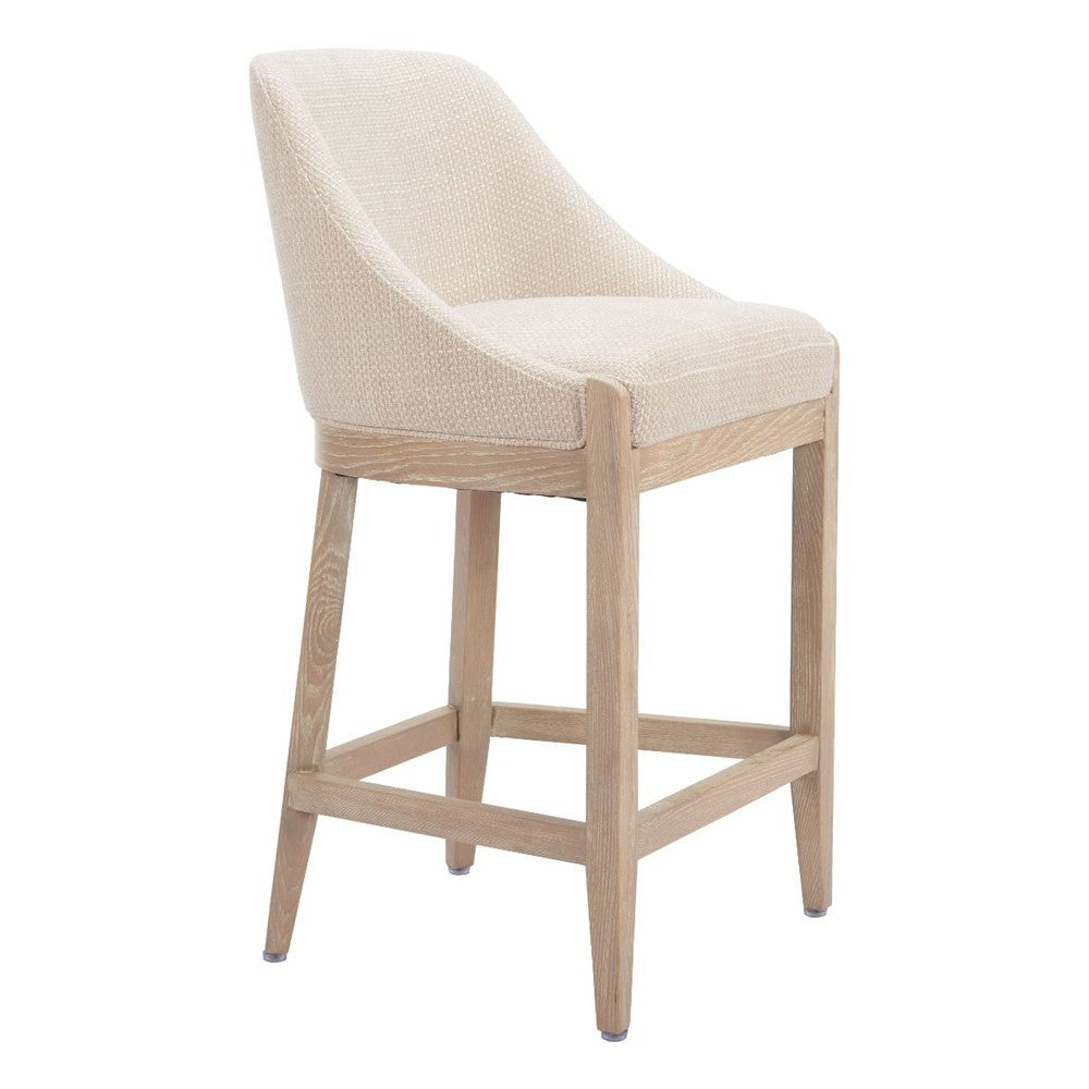 Calmo Upholstered Wood Counter Stool