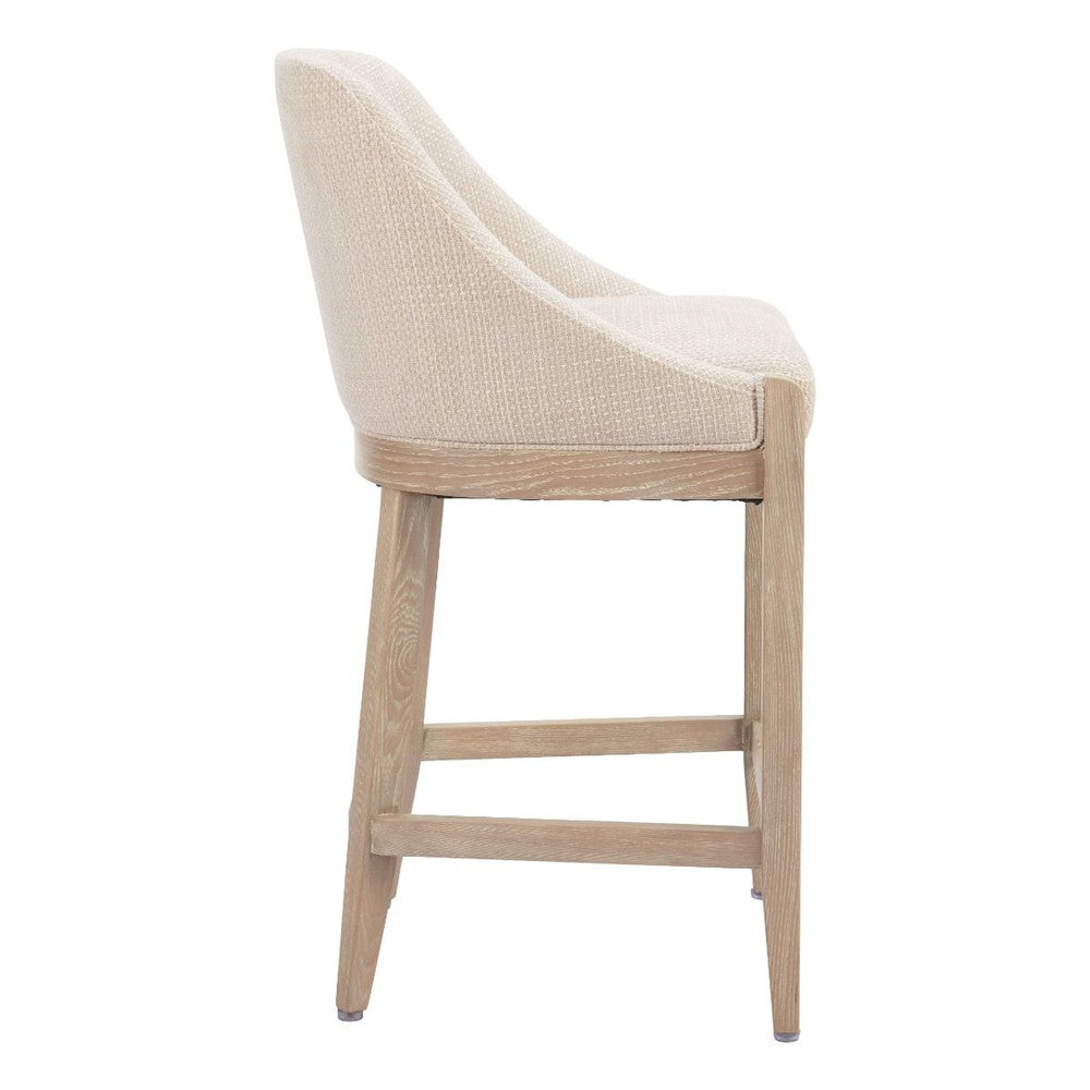 Calmo Upholstered Wood Counter Stool