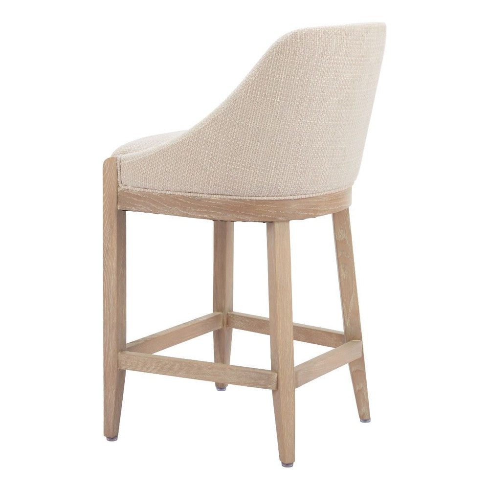 Calmo Upholstered Wood Counter Stool