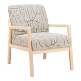 Cary Accent Chair Abstract Gray