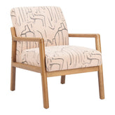 Cary Accent Chair Abstract Beige