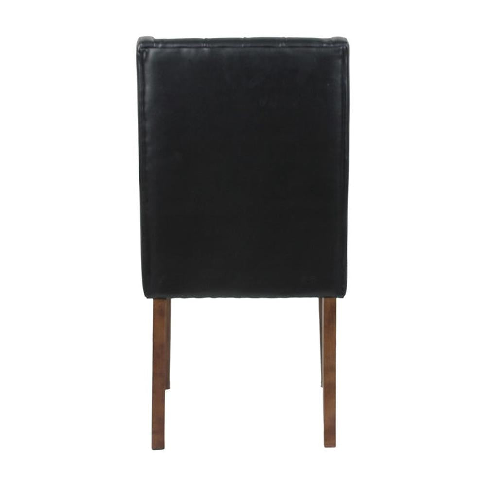 Indoor Tufted Back Upholstered Oak Wood Chair