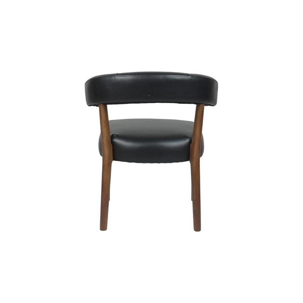 Indoor Curved Back Upholstered Oak Wood Chair