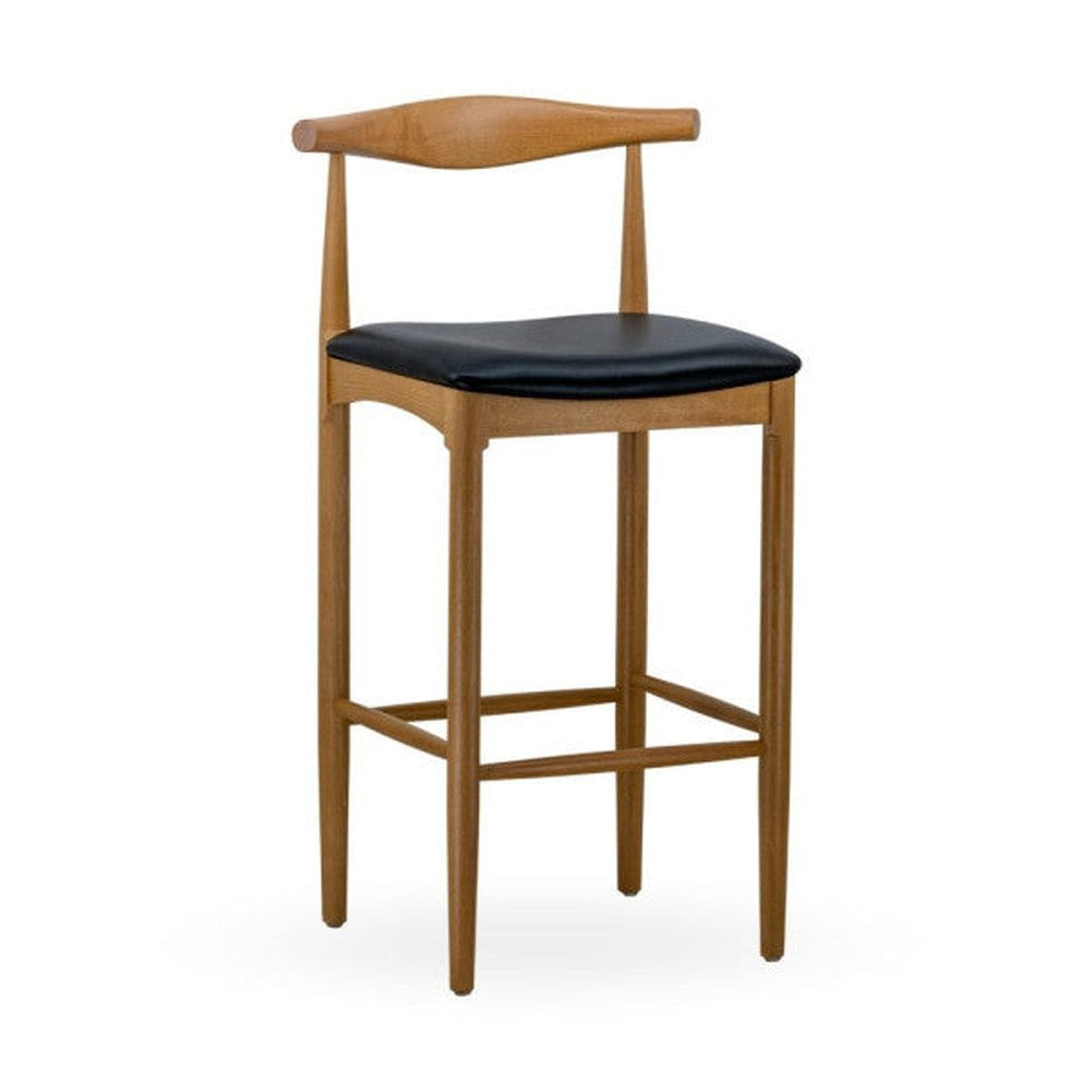 Braxton Solid Wood Elbow Bar Stool