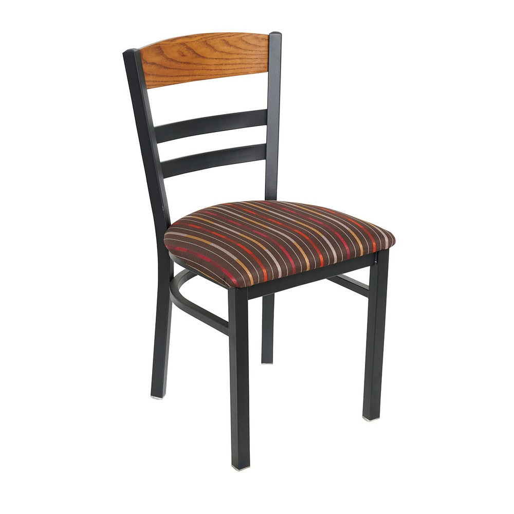 Barrick Upholstered Wood Back Metal Side Chair