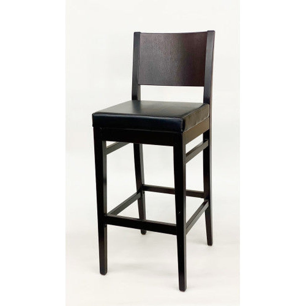 European Beechwood Solid Modern Upholstered Bar Stool