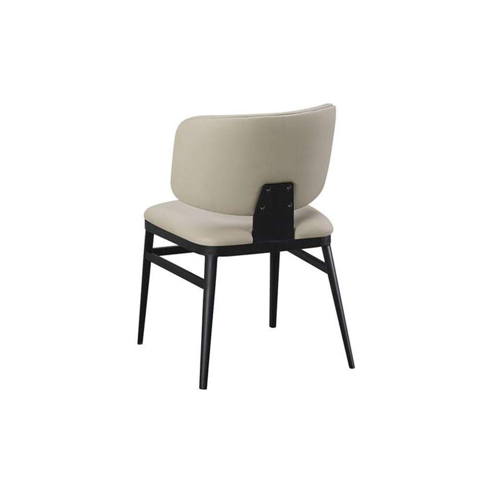 Contemporary Indoor Modern Metal Upholstered Dining Side Chair