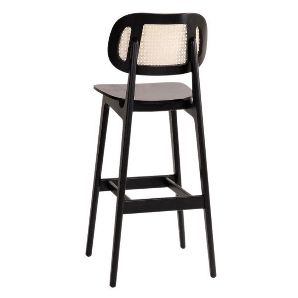 Rove Wicker Back Modern Bar Stool