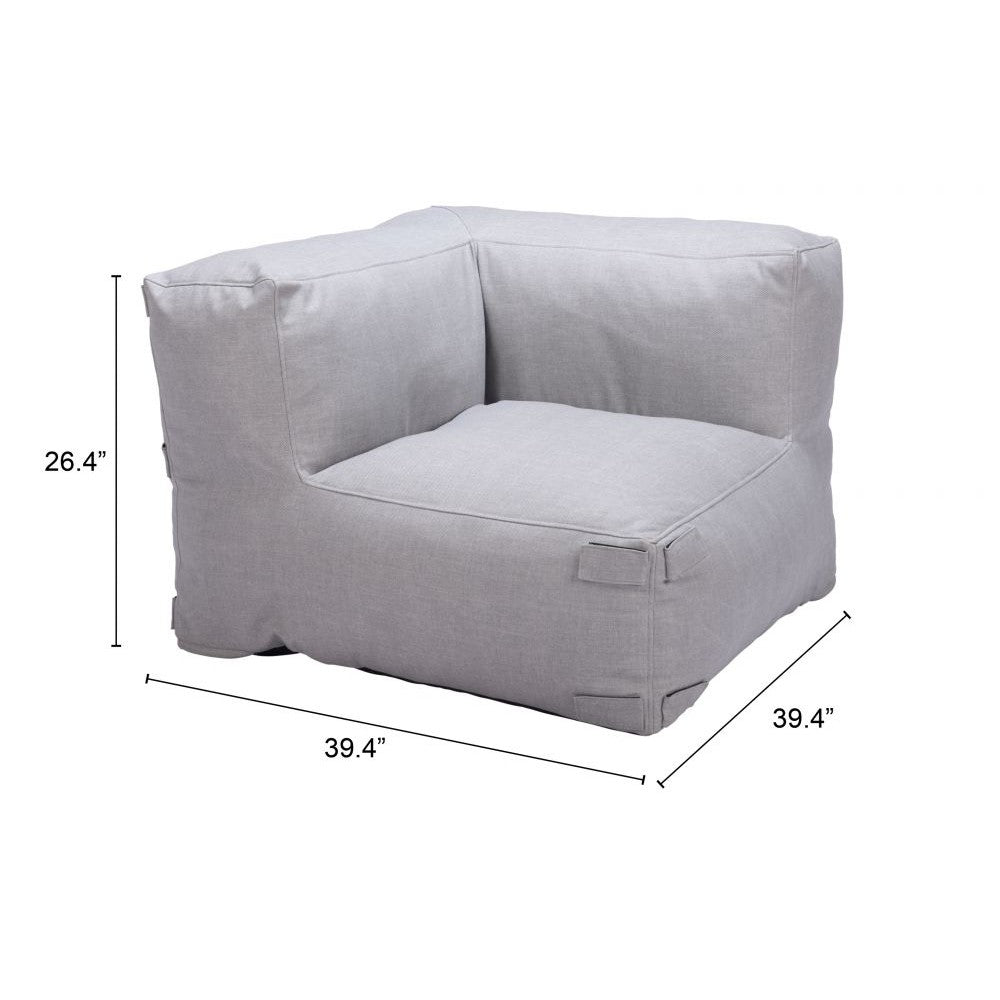 Luanda Corner Chair Gray