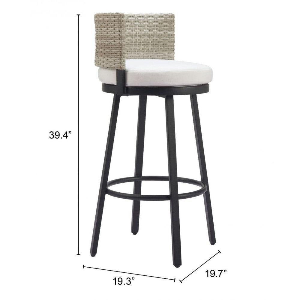 Midnight Wave Outdoor Barstool