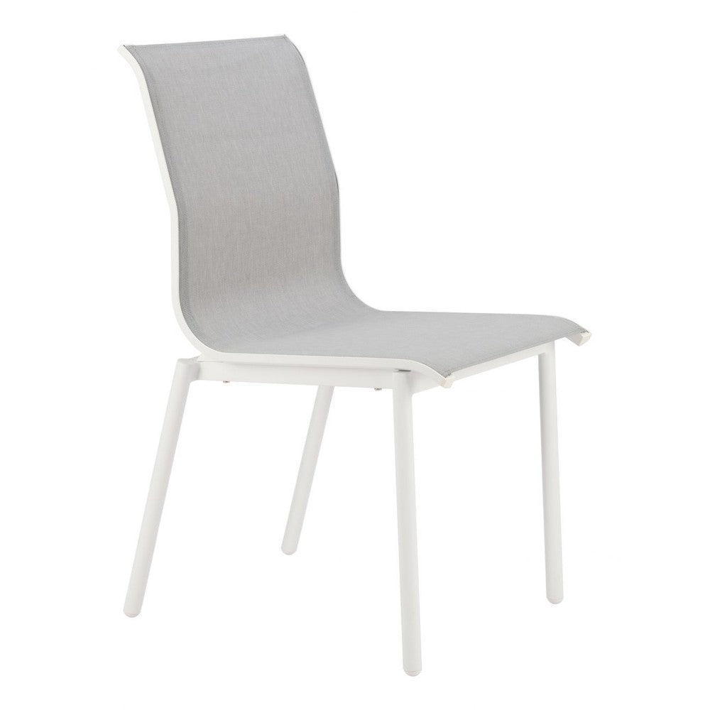 Naji Gray Metal Dining Chair