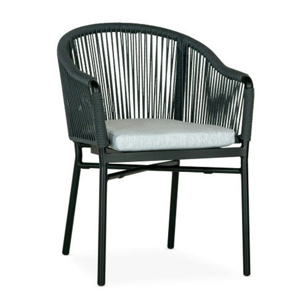 Sydney Woven Synthetic Rope Seat Outdoor Chair with Full Back