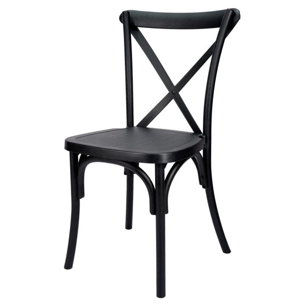 Traditional Cross Back ToughResin Stackable Side Chair