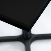 Frosty Black Solid Color Powder Coated MDF Outdoor Table Tops