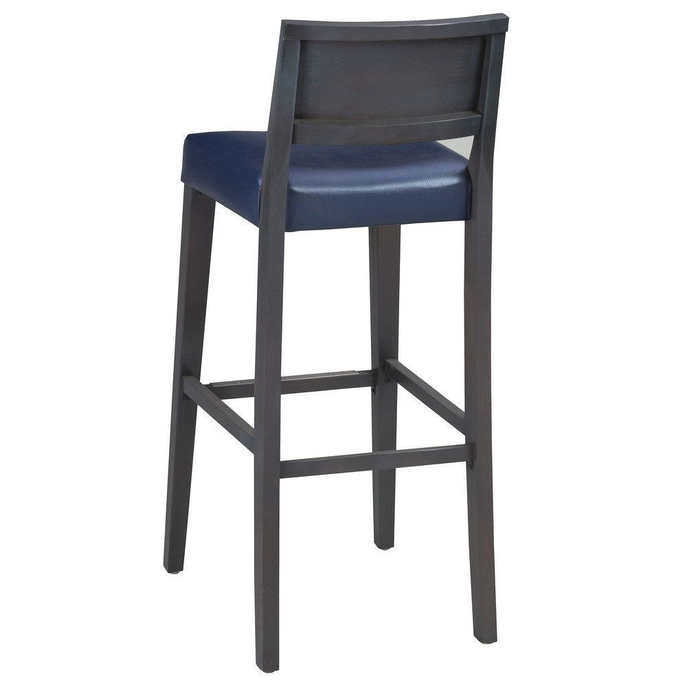 2438FUS Modern Wood Fully Upholstered Seat Bar Stool