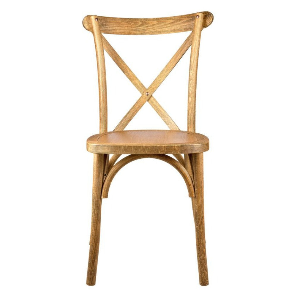 Traditional Cross Back ToughWood Stackable Side Chair