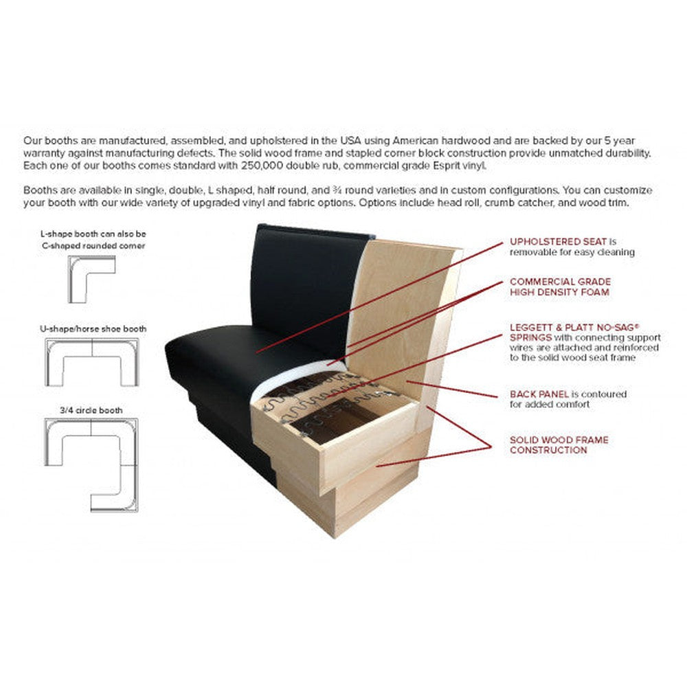 Square Tufted Upholstered Custom Booths