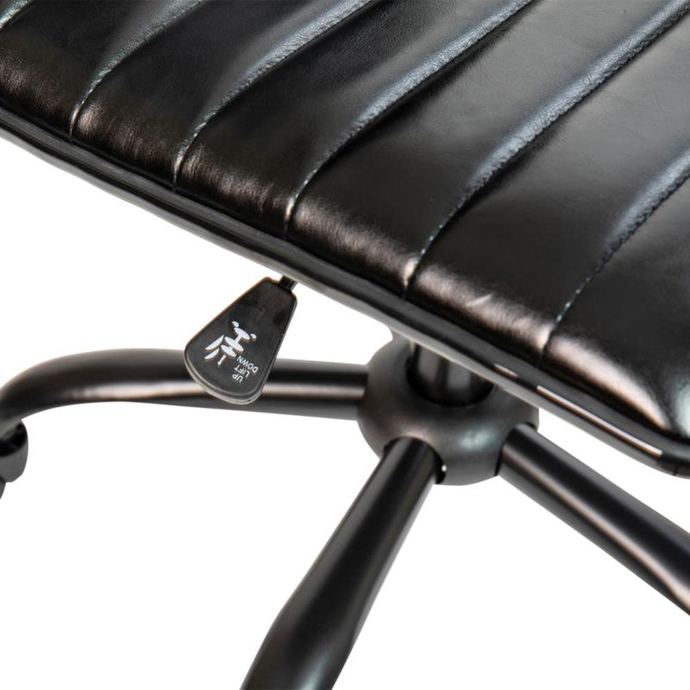 Alan Low Back Designer Armless Swivel Task Office Chair with Black Accents