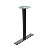 Black Modern Flat Steel T-Style Table Base