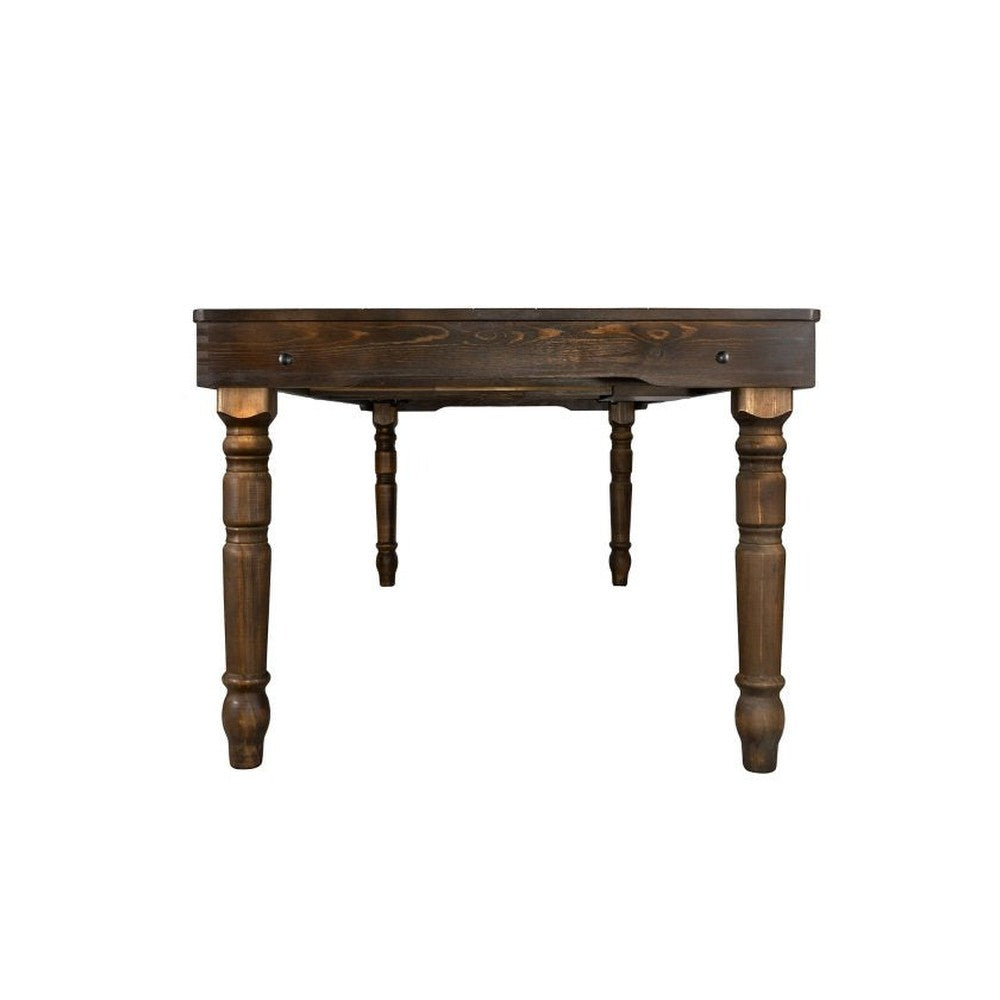 Rustic Solid Pine Removable Straight Leg Farm Table