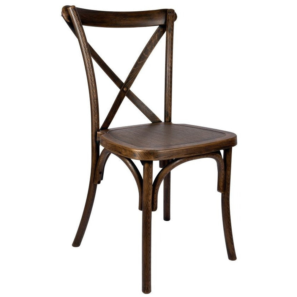 Traditional Cross Back ToughResin Stackable Side Chair