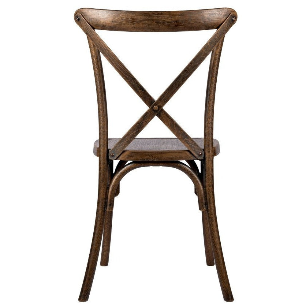 Traditional Cross Back ToughResin Stackable Side Chair