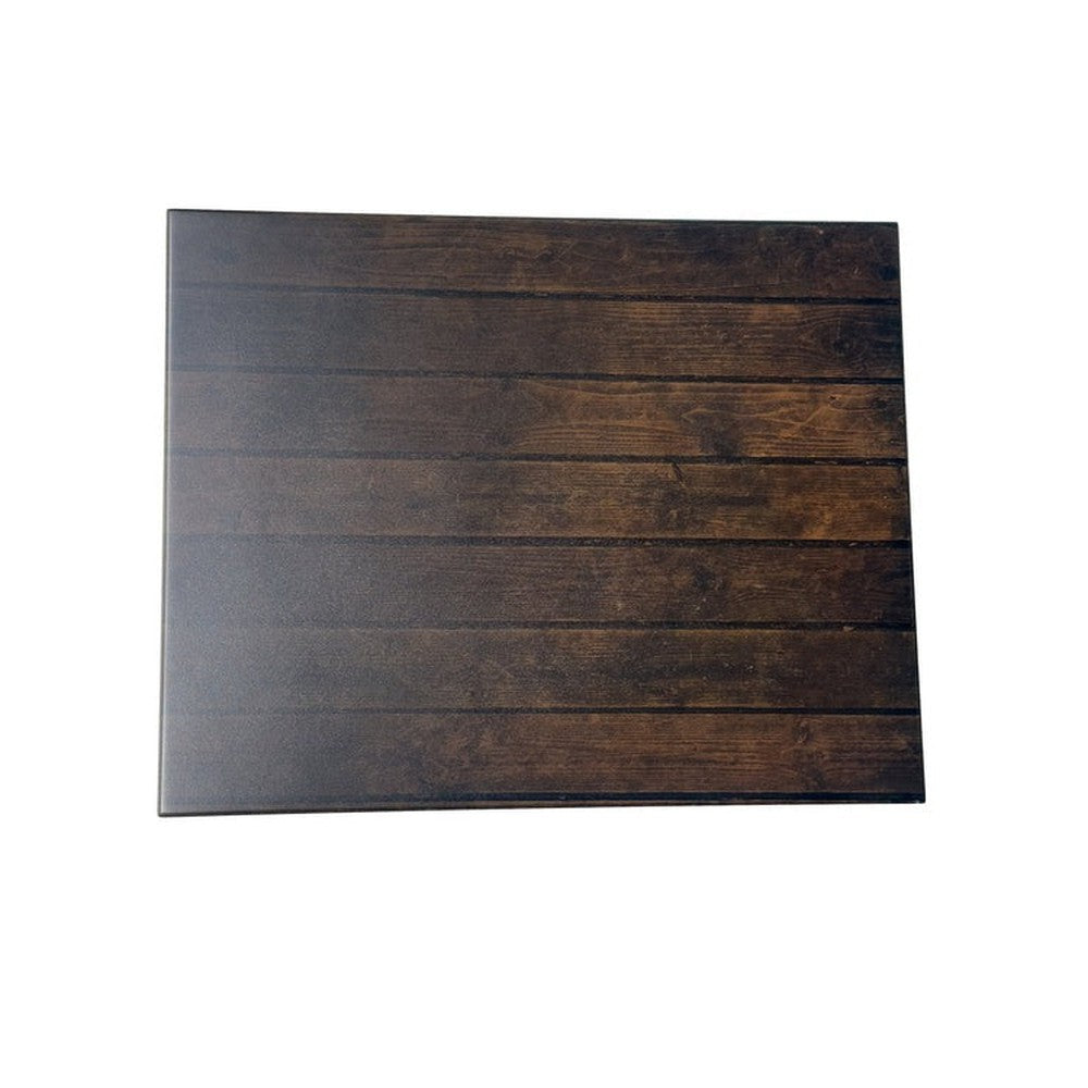 Aged Plank Wood Pattern Powder Coated MDF Outdoor Table Tops