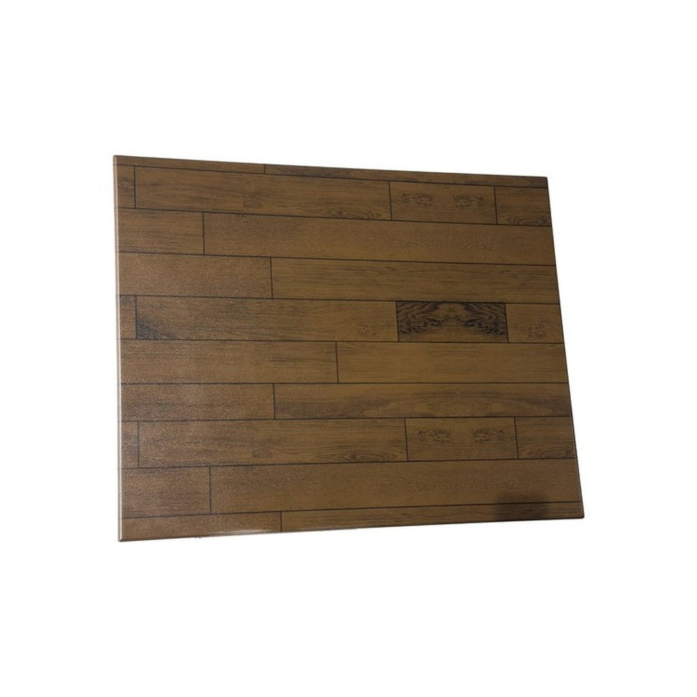 Standard Plank Wood Pattern Powder Coated MDF Outdoor Table Tops