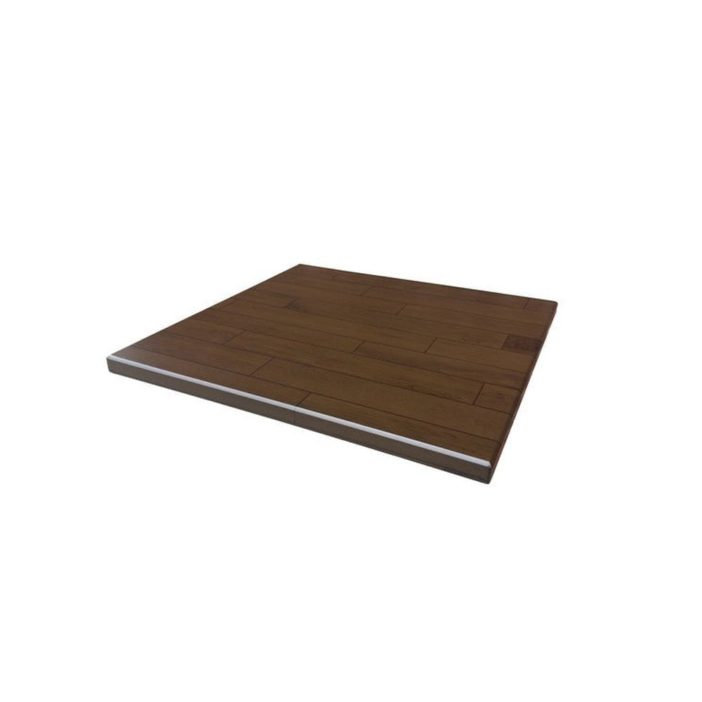 Standard Plank Wood Pattern Powder Coated MDF Outdoor Table Tops