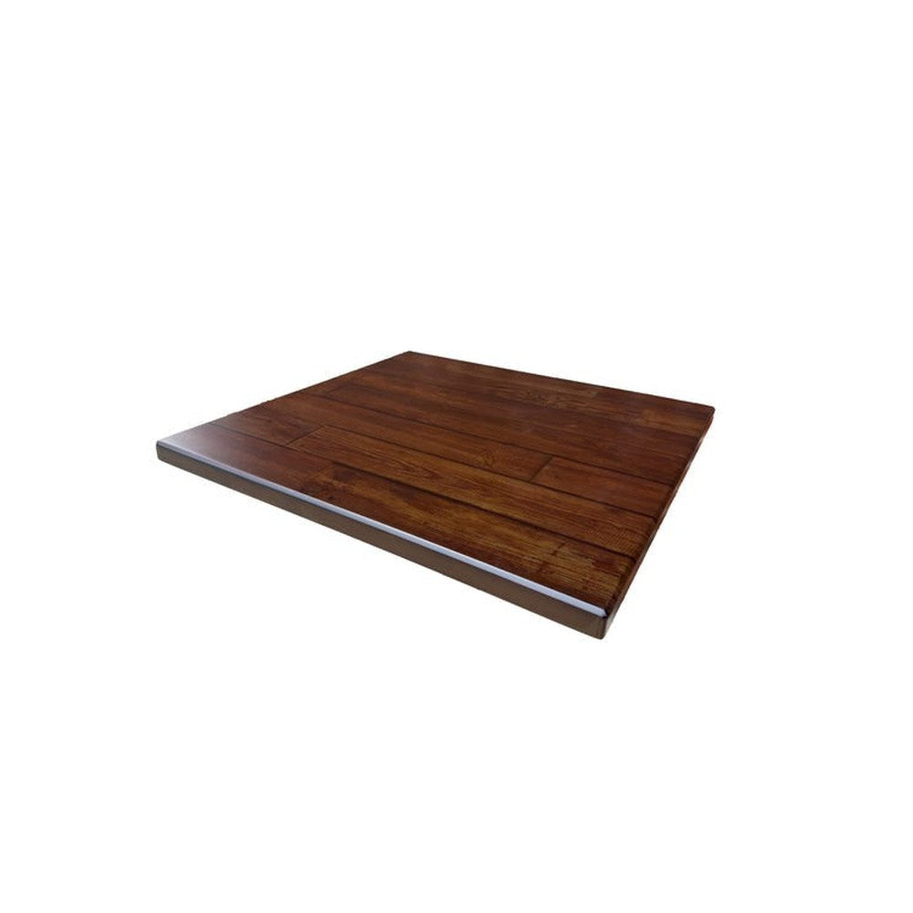 Weathered Plank Wood Pattern Powder Coated MDF Outdoor Table Tops