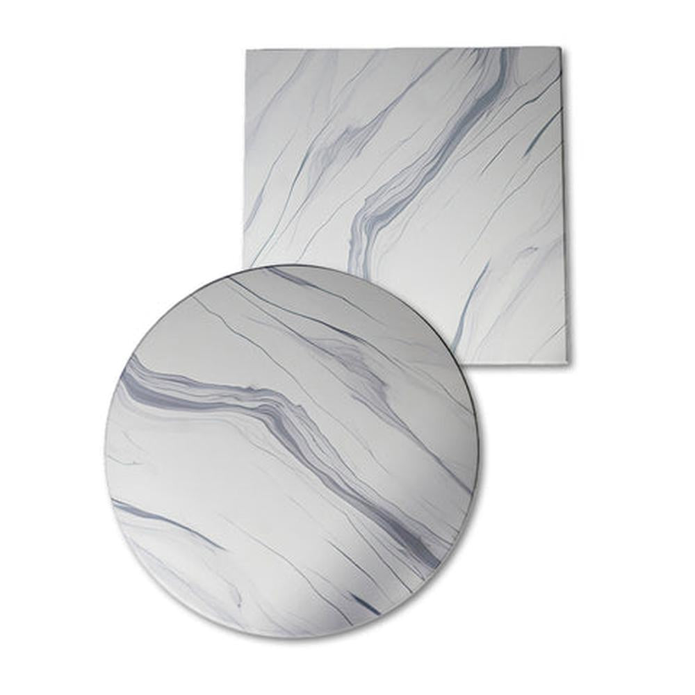 Marble Streak Pattern Powder Coated MDF Outdoor Table Tops