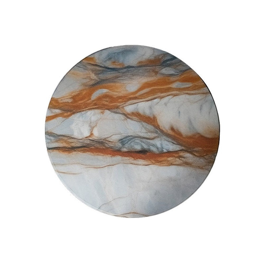 Orange Marble Streak Pattern Powder Coated MDF Outdoor Table Tops