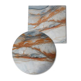 Orange Marble Streak Pattern Powder Coated MDF Outdoor Table Tops